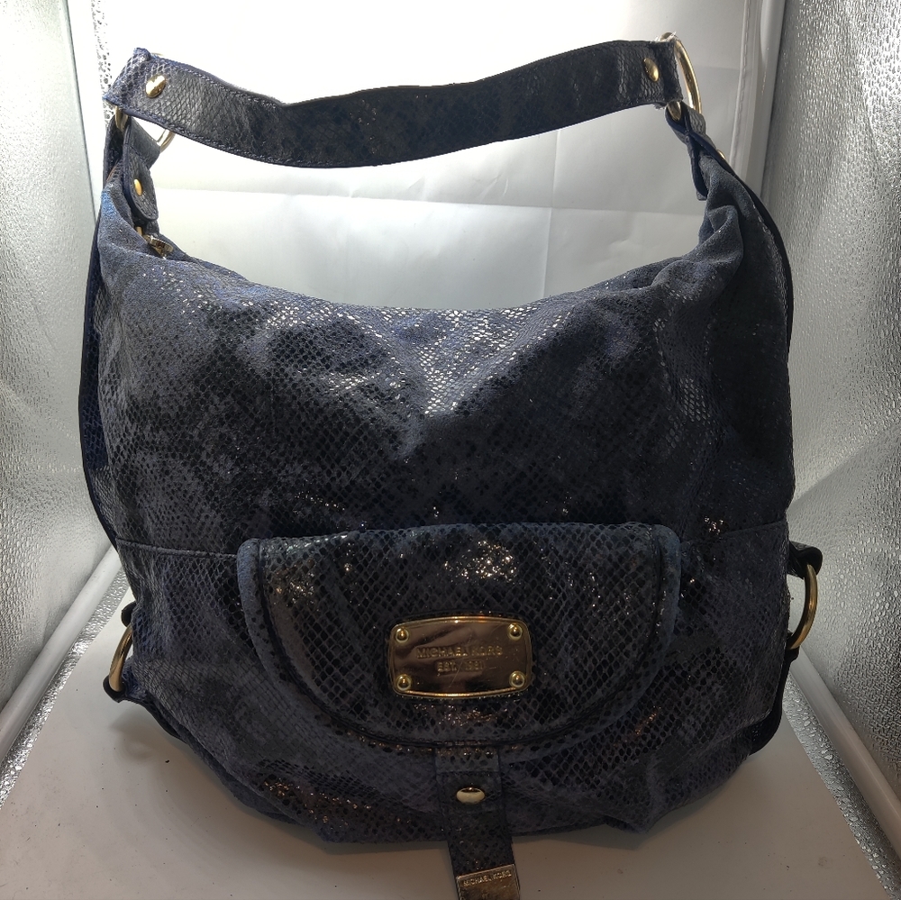 Michael Kors Blue Python leather - Picture 3 of 12